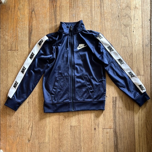 Nike Blue Track Jacket with White Accents - Picture 2 of 4